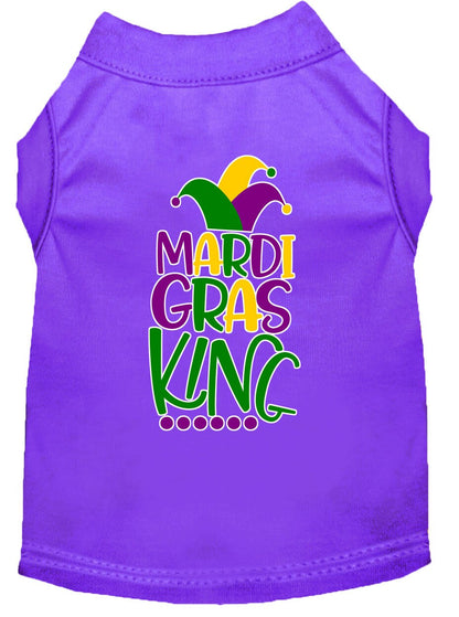 Pet Dog & Cat Shirt Screen Printed, "Mardi Gras King"