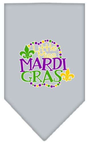 Pet and Dog Bandana Screen Printed, "Little Miss Mardi Gras"