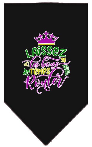 Pet and Dog Bandana Screen Printed, "Laissez Les Bons Temps Rouler"