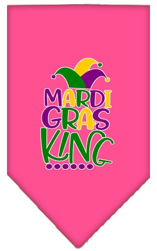 Pet and Dog Bandana Screen Printed, "Mardi Gras King"