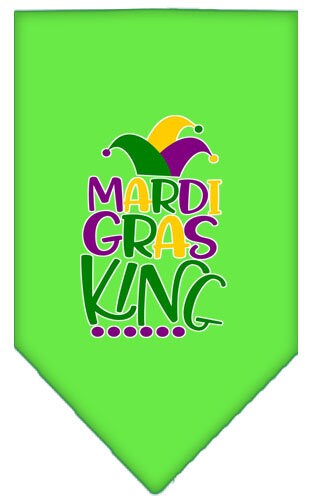 Pet and Dog Bandana Screen Printed, "Mardi Gras King"