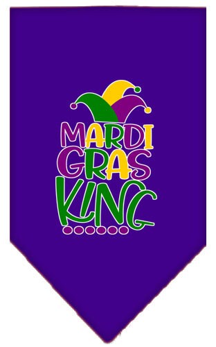 Pet and Dog Bandana Screen Printed, "Mardi Gras King"