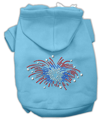 Pet, Dog & Cat Hoodie Rhinestone, "Fireworks"