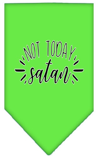 Pet and Dog Bandana Screen Printed, "Not Today Satan"