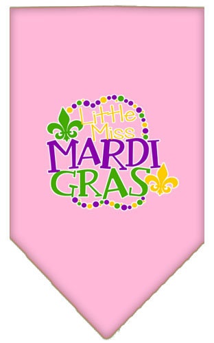 Pet and Dog Bandana Screen Printed, "Little Miss Mardi Gras"