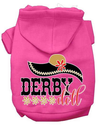 Pet, Dog & Cat Hoodie Screen Printed, "Derby Doll"