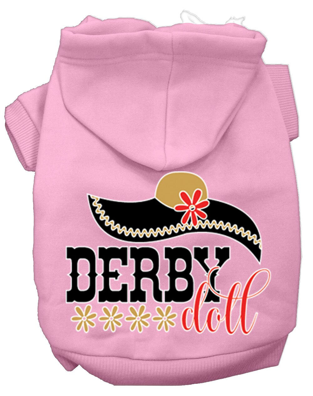 Pet, Dog & Cat Hoodie Screen Printed, "Derby Doll"