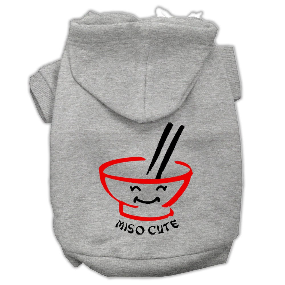 Pet, Dog & Cat Hoodie Screen Printed, "Miso Cute"