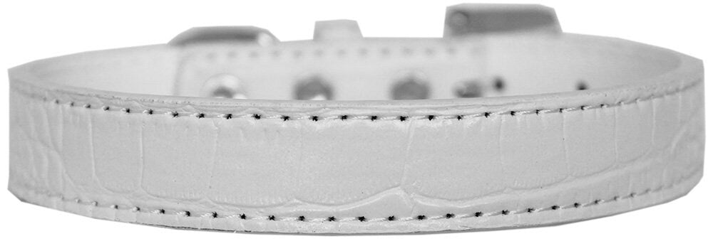 Dog, Puppy & Pet Designer Croc Collar, "Tulsa Plain 3/4" Wide"