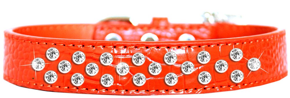 Dog, Puppy and Pet Designer Croc Collar, "Sprinkles Clear Jewel Rimsets"