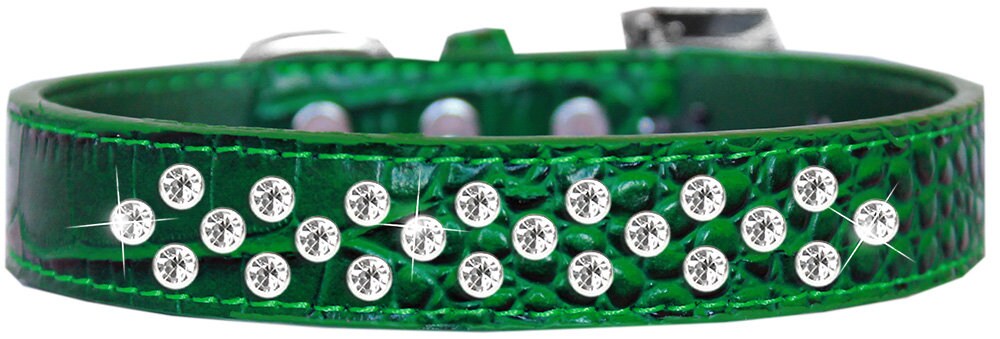 Dog, Puppy and Pet Designer Croc Collar, "Sprinkles Clear Jewel Rimsets"