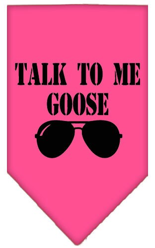 Pet and Dog Bandana Screen Printed, "Talk To Me Goose"