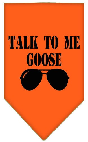 Pet and Dog Bandana Screen Printed, "Talk To Me Goose"