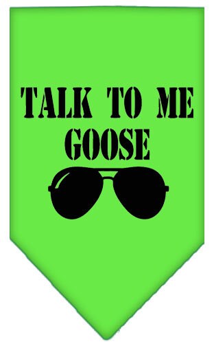 Pet and Dog Bandana Screen Printed, "Talk To Me Goose"