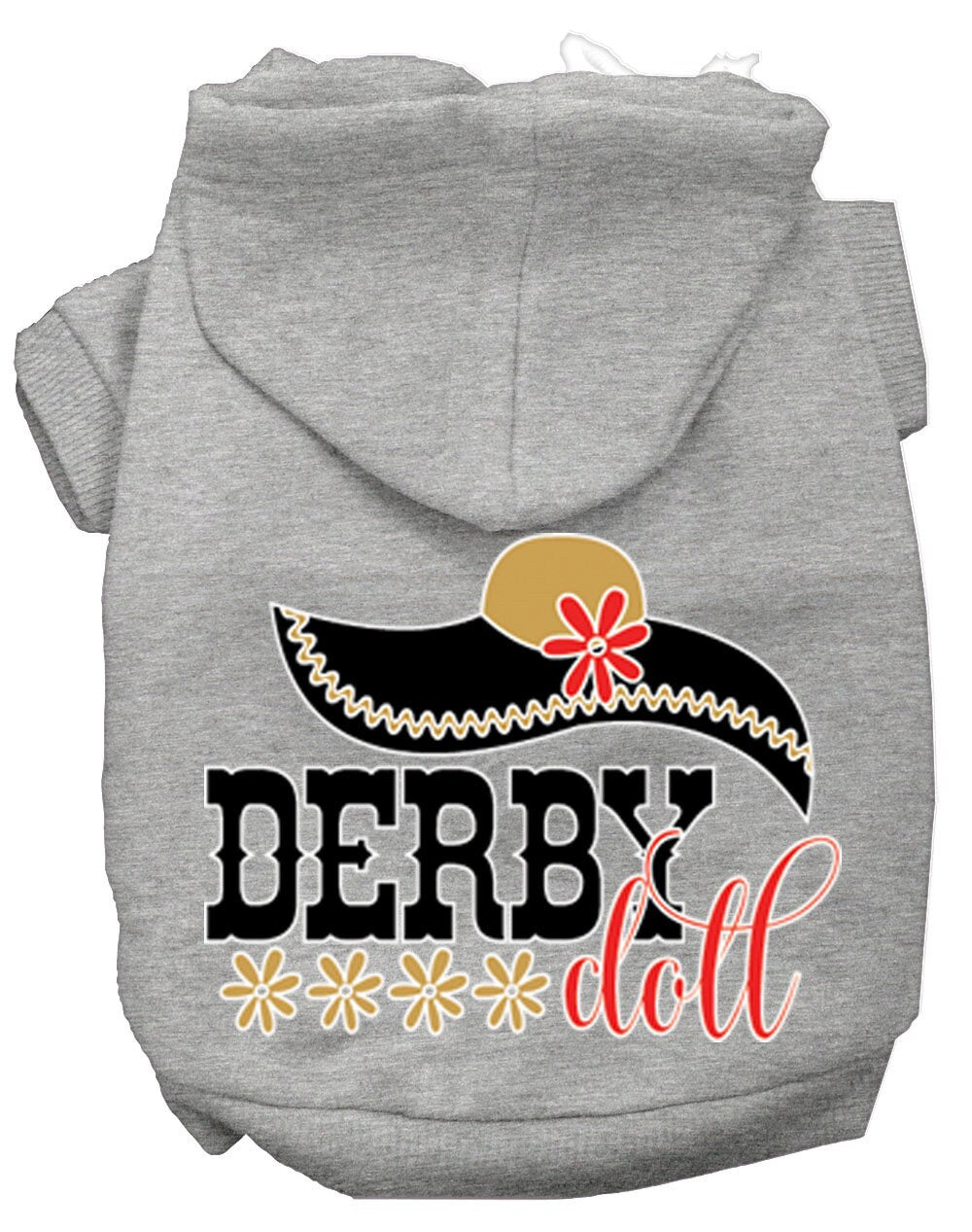 Pet, Dog & Cat Hoodie Screen Printed, "Derby Doll"