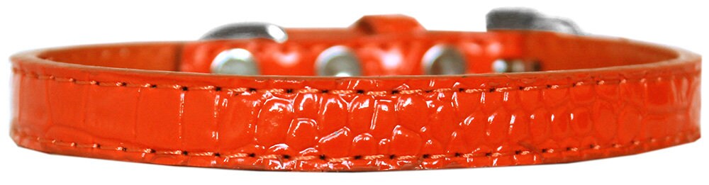 Dog, Puppy & Pet Designer Croc Collar, "Wichita Plain 1/2" Wide"