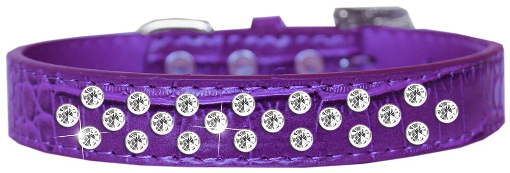 Dog, Puppy and Pet Designer Croc Collar, "Sprinkles Clear Jewel Rimsets"