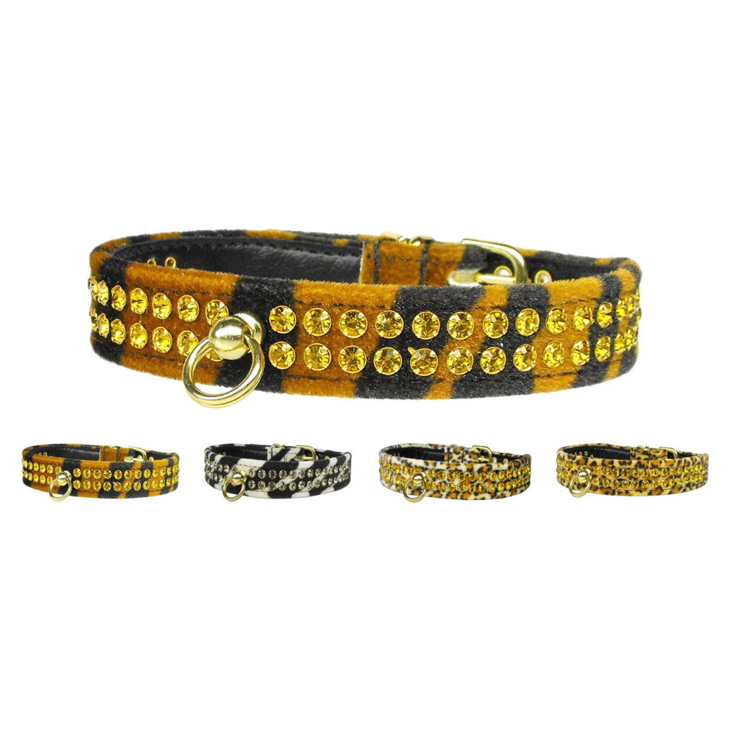 Dog, Puppy and Pet Collar, "Animal Print Jungle King"