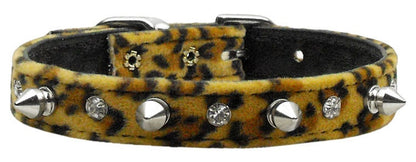 Dog, Puppy and Pet Collar, "Animal Print Crystal & Spike"