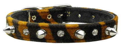 Dog, Puppy and Pet Collar, "Animal Print Crystal & Spike"