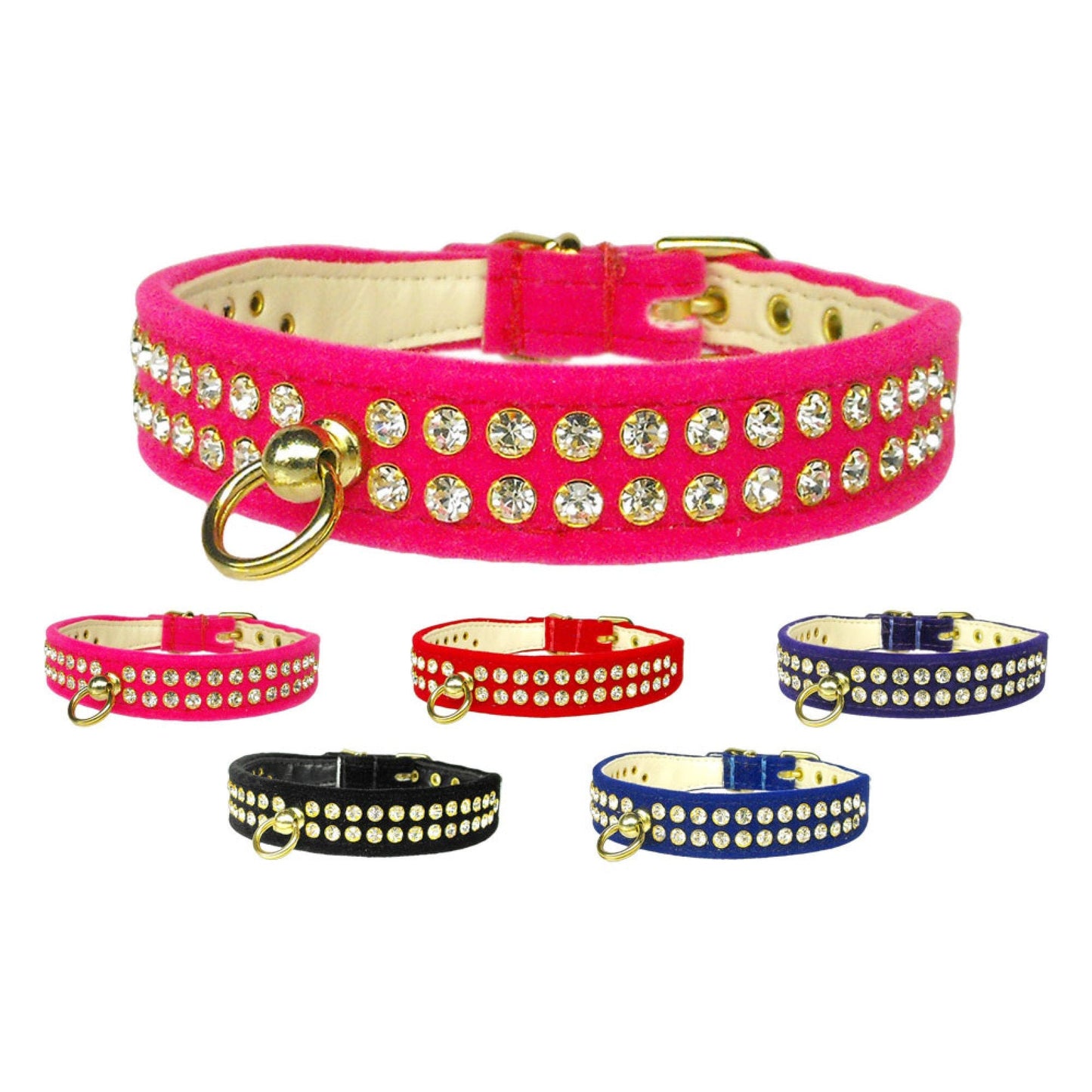 Dog, Puppy and Pet Collar, "#72 Crystal Velvet"