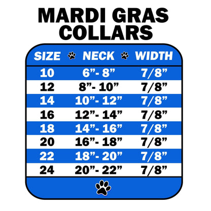 Dog, Puppy & Pet Collar, "Mardi Gras Three Row Confetti Jewel Set"