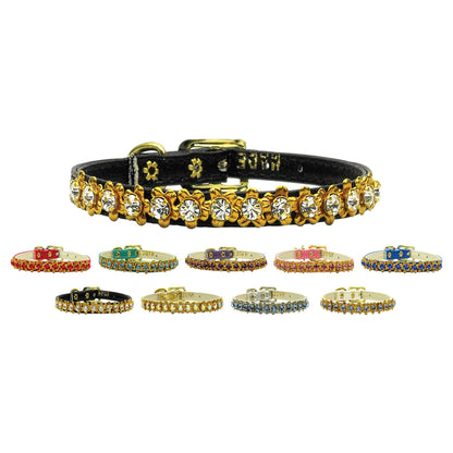 Dog, Puppy & Pet Collar, "Hampton Crystal Flower"