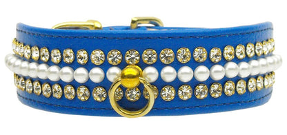 Dog, Puppy and Pet Collar, "Mini Pearl & Jewel"