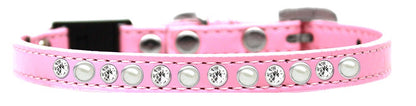 Breakaway Cat Collar, "Pearl & Clear Jewel"