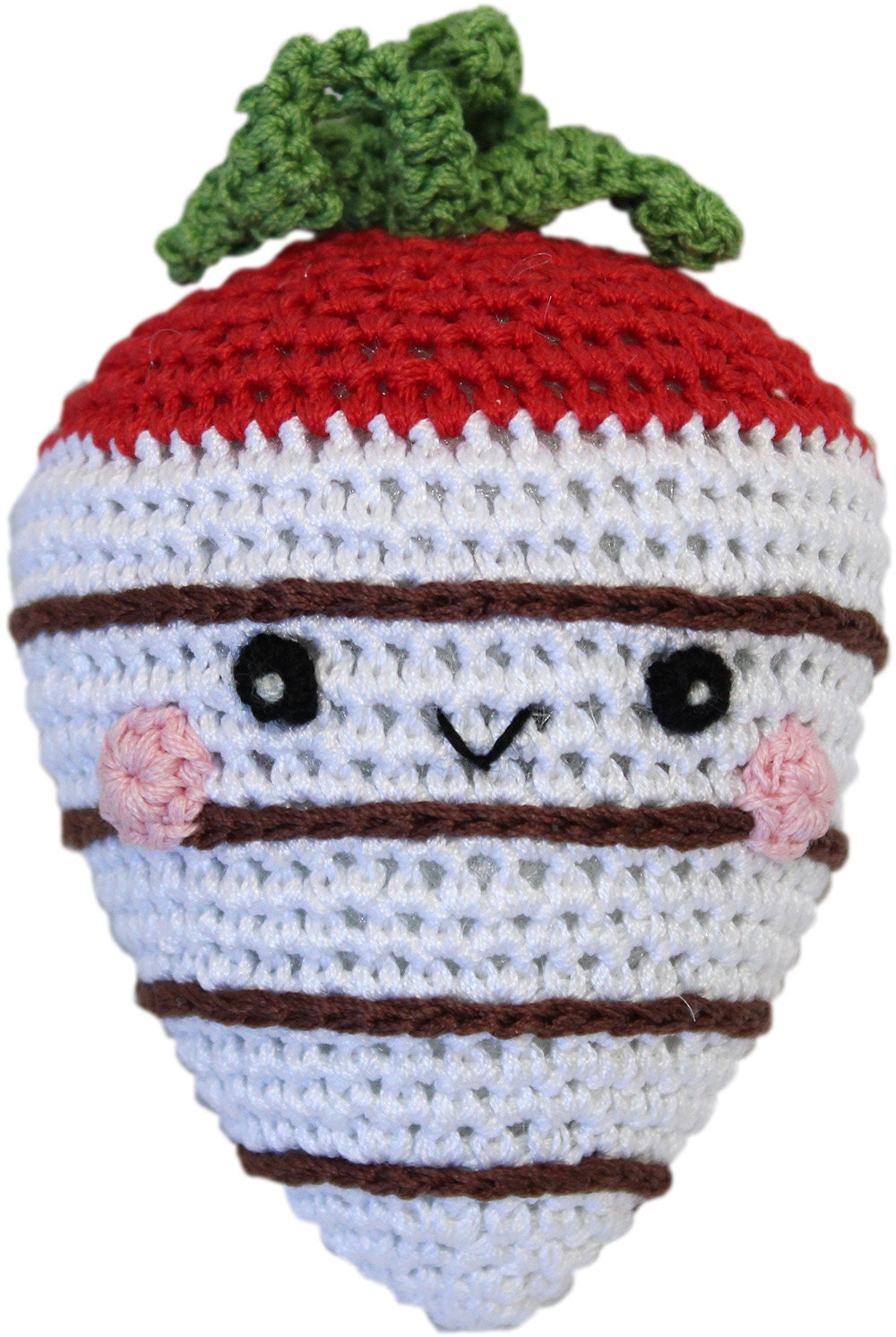 Knit Knacks Organic Cotton Pet & Dog Toys, "Fruits" (Choose from: Strawberries, Pear, Pineapple, Lemon, Chili Pepper, Avocado or Banana)