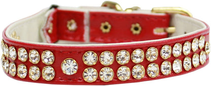 Cat Breakaway Collar, "Two Row Clear Crystal Swank"