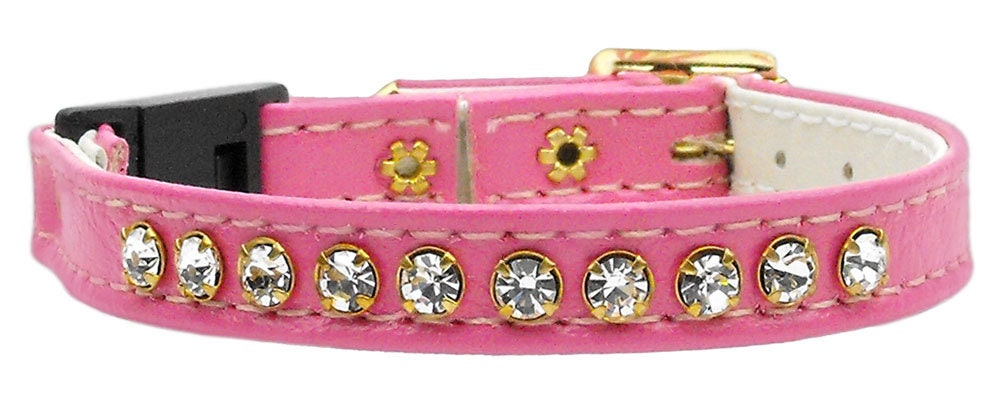 Cat Breakaway Buckle Collar, "One Row Rhinestone"