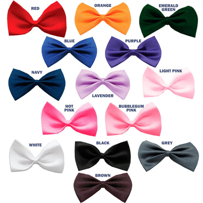 Pet, Dog and Cat Bow Ties, "Solid Colors Group" *Available in 14 different colors!*