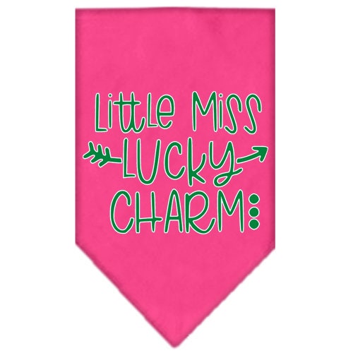 Pet and Dog Bandana Screen Printed, "Little Miss Lucky Charm"