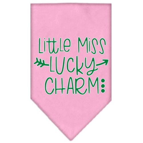 Pet and Dog Bandana Screen Printed, "Little Miss Lucky Charm"