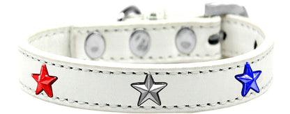 Dog, Puppy and Pet Widget Fashion Collar, "Red, White & Blue Stars"