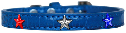 Dog, Puppy and Pet Designer Croc Widget Collar, "Red, White & Blue Stars"