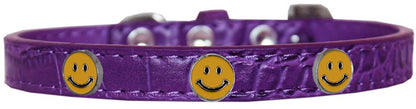 Dog, Puppy & Pet Designer Croc Widget Collar, "Happy Face"