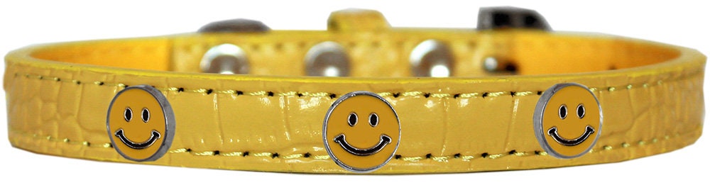 Dog, Puppy & Pet Designer Croc Widget Collar, "Happy Face"