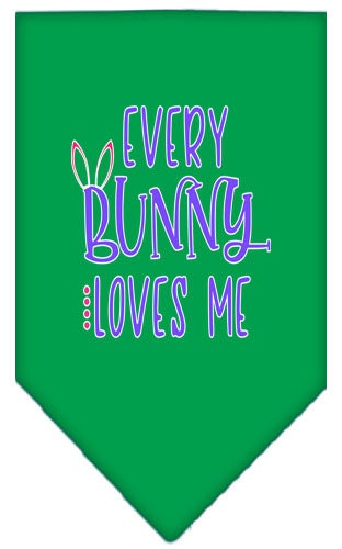 Pet and Dog Bandana Screen Printed, "Every Bunny Loves Me"