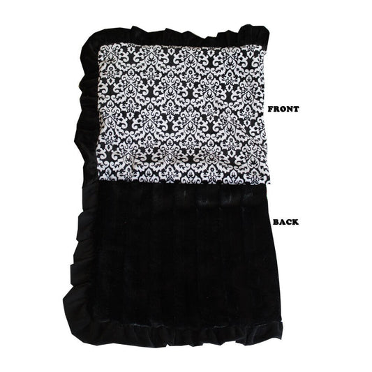 Dog, Puppy & Pet or Cat Sleepytime Cuddle Blankets, "Fancy Black"