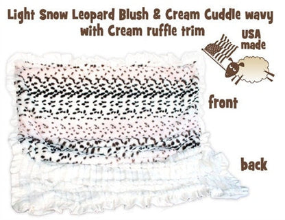 Dog, Puppy & Pet or Cat Sleepytime Cuddle Blankets, "Snow Leopard"