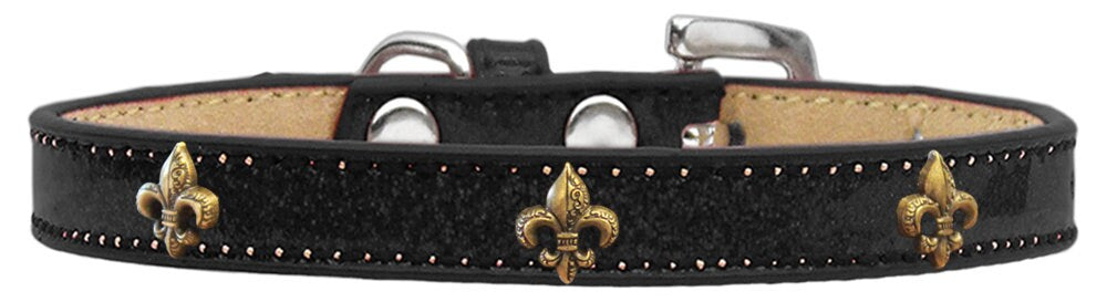 Dog, Puppy & Pet Widget Ice Cream Collar, "Bronze Fleur De Lis"