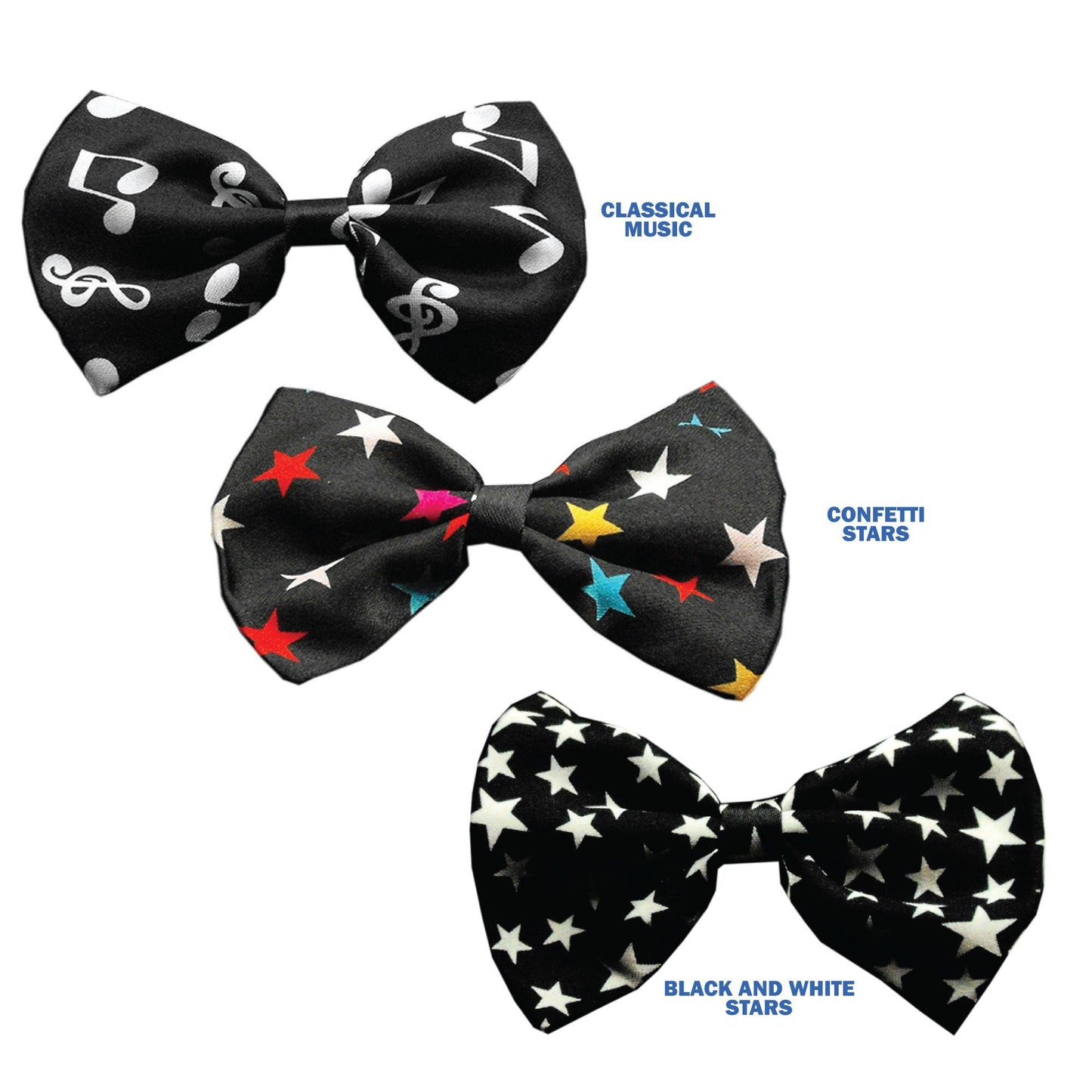 Pet, Dog and Cat Bow Ties, "Music and Stars Group" *Choose from 3 different options!*