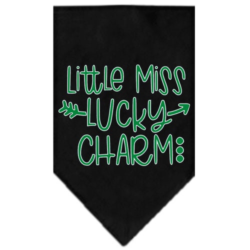 Pet and Dog Bandana Screen Printed, "Little Miss Lucky Charm"