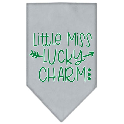 Pet and Dog Bandana Screen Printed, "Little Miss Lucky Charm"