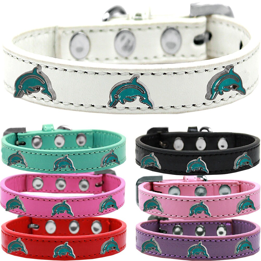 Dog, Puppy & Pet Widget Fashion Collar, "Dolphin"