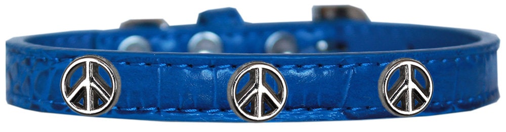 Dog, Puppy & Pet Designer Croc Widget Collar, "Peace Sign"