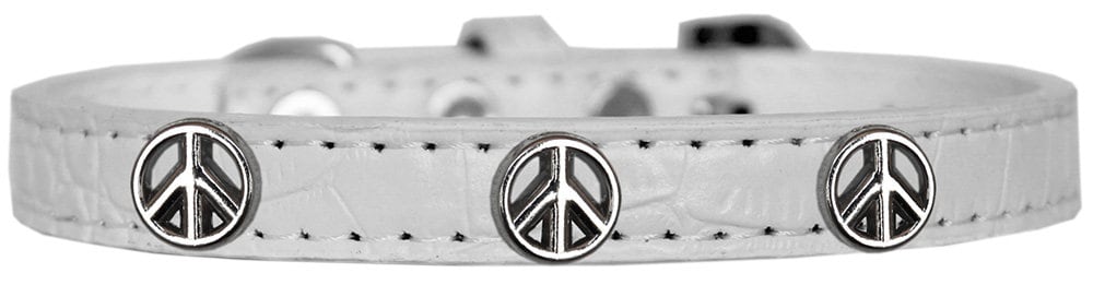 Dog, Puppy & Pet Designer Croc Widget Collar, "Peace Sign"