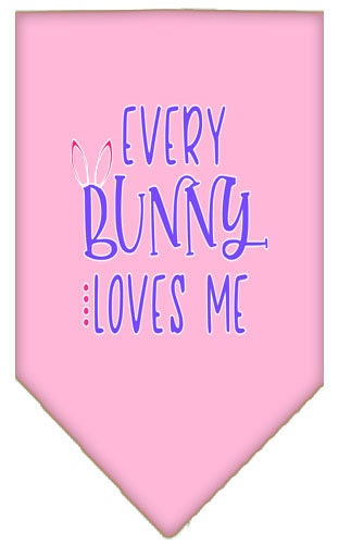 Pet and Dog Bandana Screen Printed, "Every Bunny Loves Me"